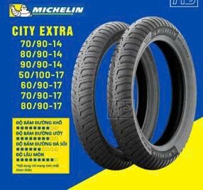 Vỏ lốp xe máy Michelin City Extra đủ size 50 60 70 80/90-17 - 70 80 90/90-14- 80/90-16- 100/90-14- 100/80-16- 120/80-16